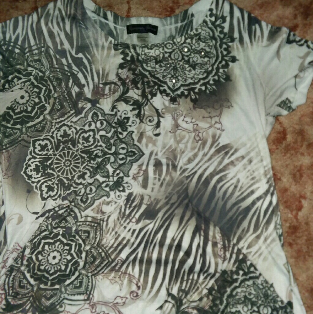 Apropriate behavior embellished t-shirt 2x